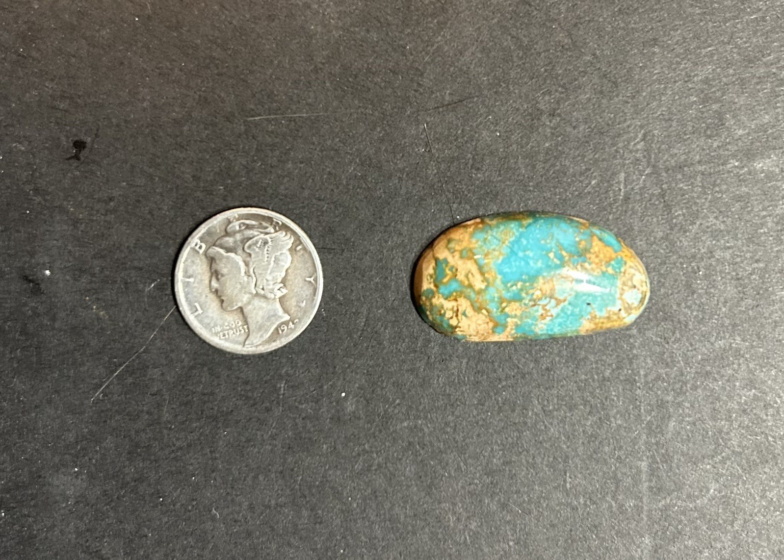 Royston Turquoise Cabochon, 14.9 carats, one (1), ships from Arizona