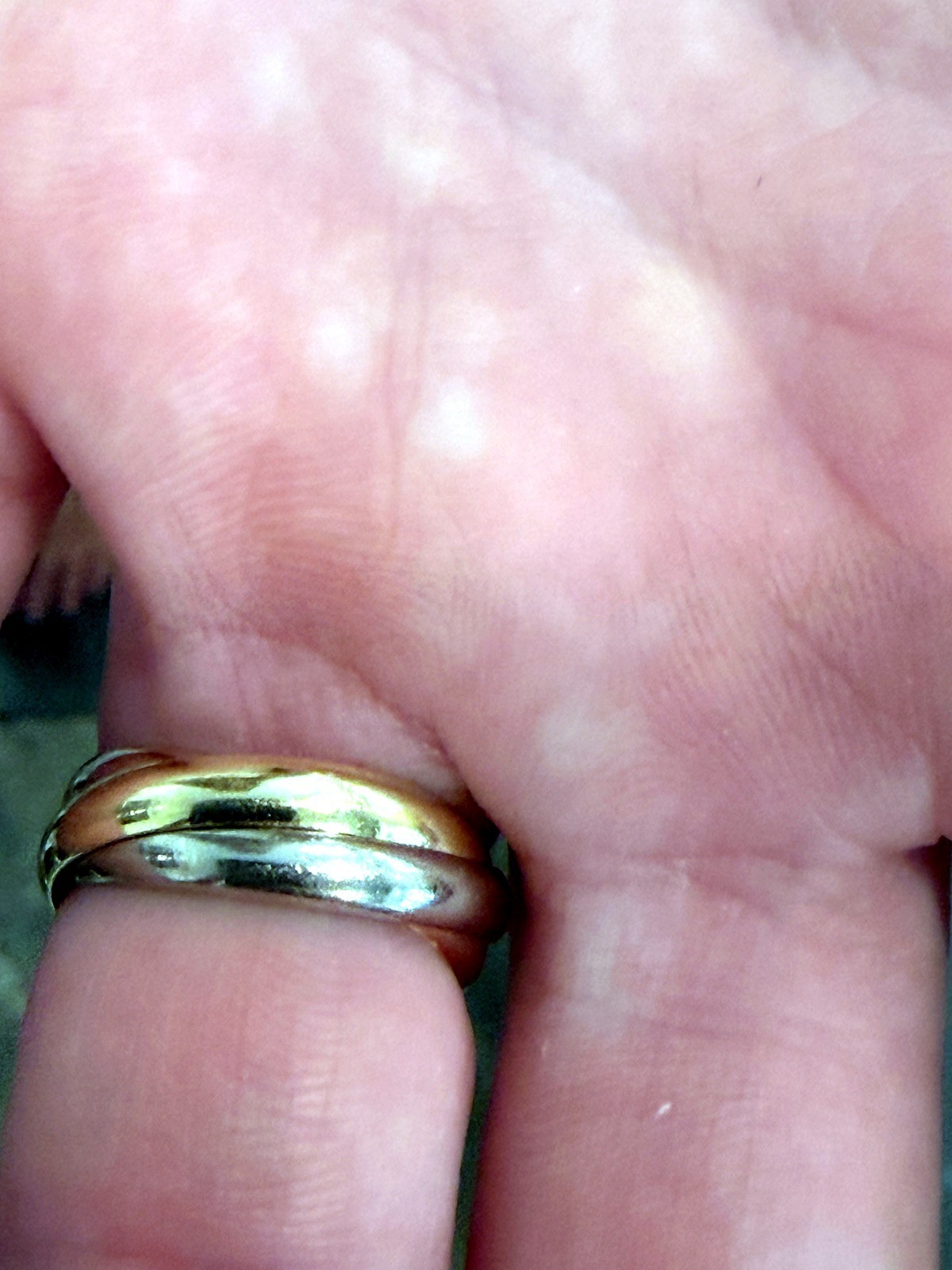 Authentic Cartier Trinity Ring 18K Gold 3-Tone Size 49 US 5