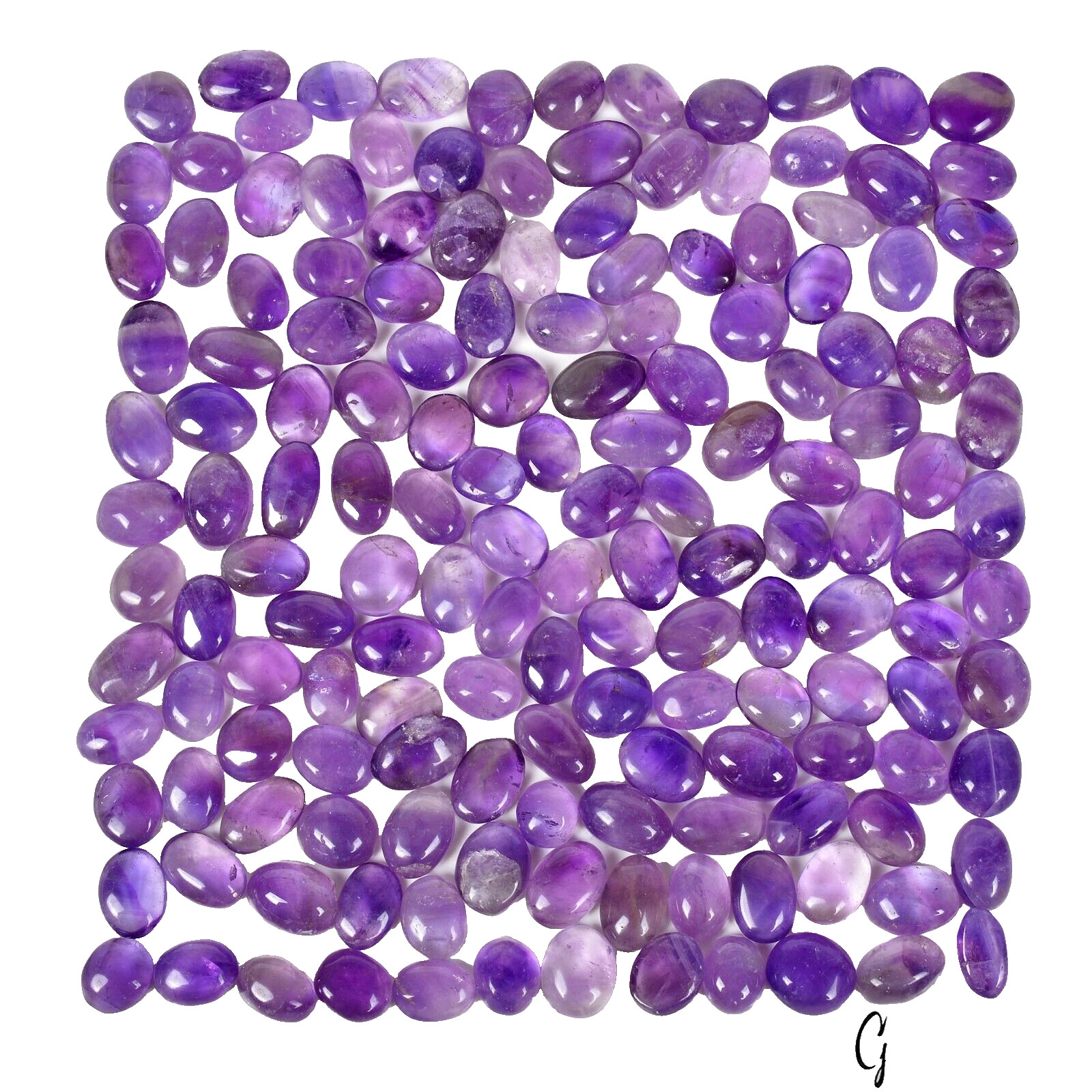157 Pc Natural Amethyst 10-14mm Oval Cab Loose Untreated Gemstones Wholesale Lot