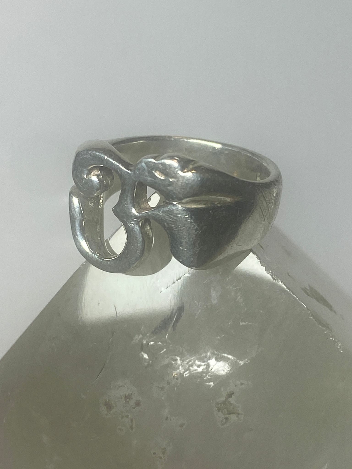 Ohm ring sound off the universe band sterling silver women men