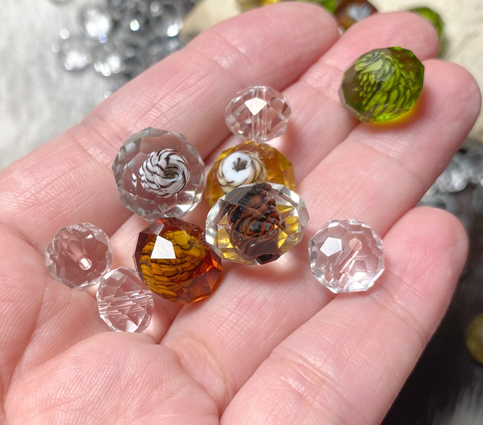 Crystal Beads Strip Round 10mm Beads for Jewelry Making Bulk 100 pcs Glass Beads