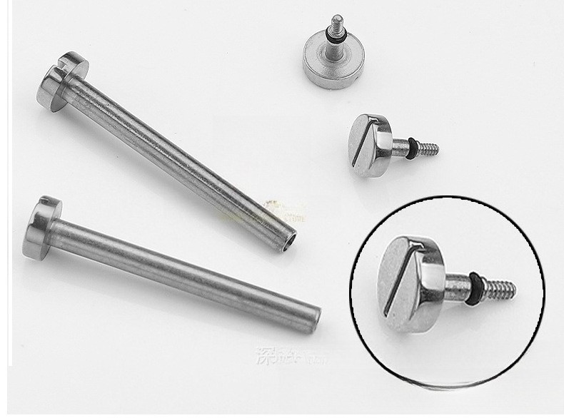 Stainless Steel Watch Strap Screw Rod Notch Strap Connect Rod for Cartier Pasha