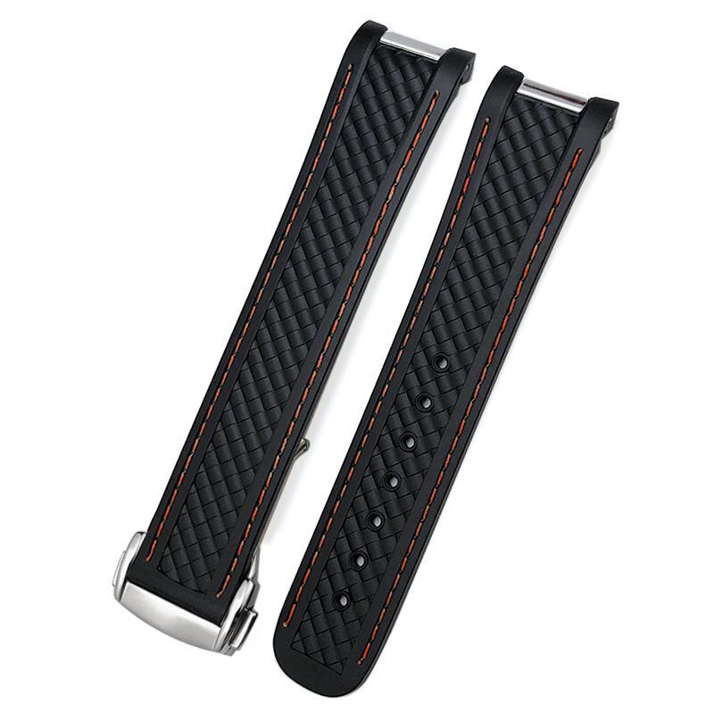 18,19,20mm Silicon Rubber Light Strap Watch Band Omega Seamster Aqua Terra At150