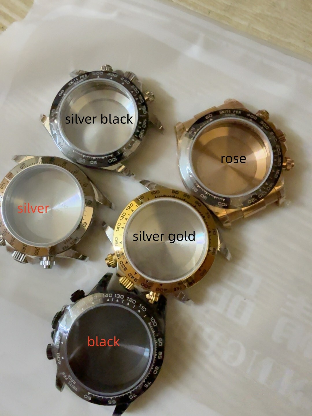Watch Repair Polished Steel Chronograph Case Bezel For Caliber 7750 Movement