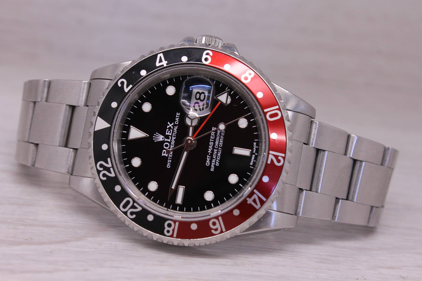Vintage 1995 Rolex GMT Master II 16710 Mens 40mm Steel Watch Oyster Coke Bezel