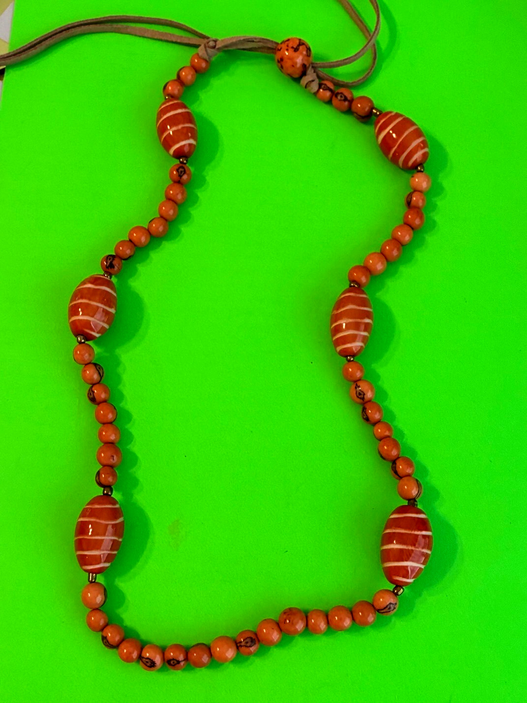 Tagua Nut Necklace Handmade Artisan Organic Beads from Ecuador TN-3