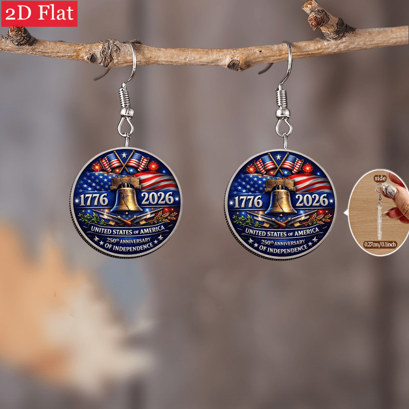 6 Pairs of Earrings Commemorating The 250th Anniversary of The United States