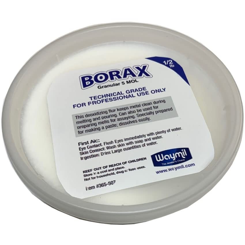 Borax Flux 1/2 Pound Melting Gold Silver Container Jewelry Casting for Gold $ Si