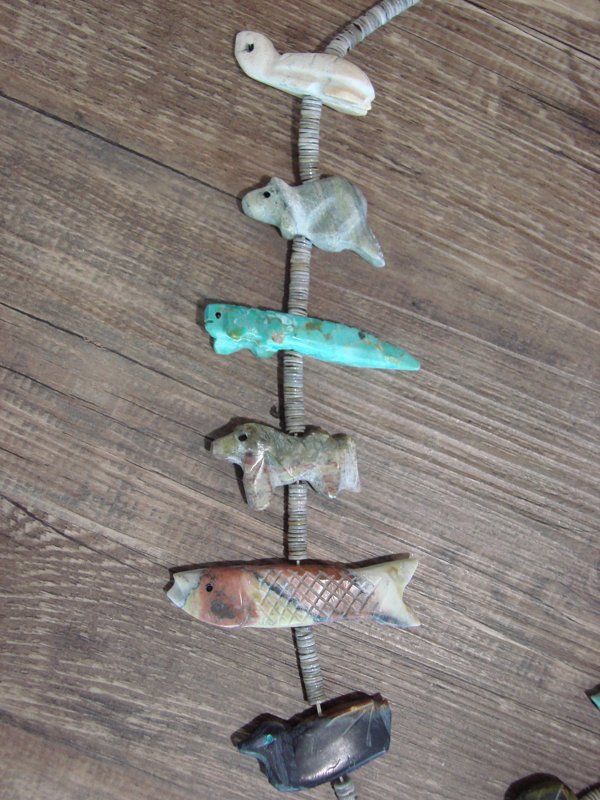 Hand Carved 28″ Multi Stone Fetish Necklace by Matt Mitchell