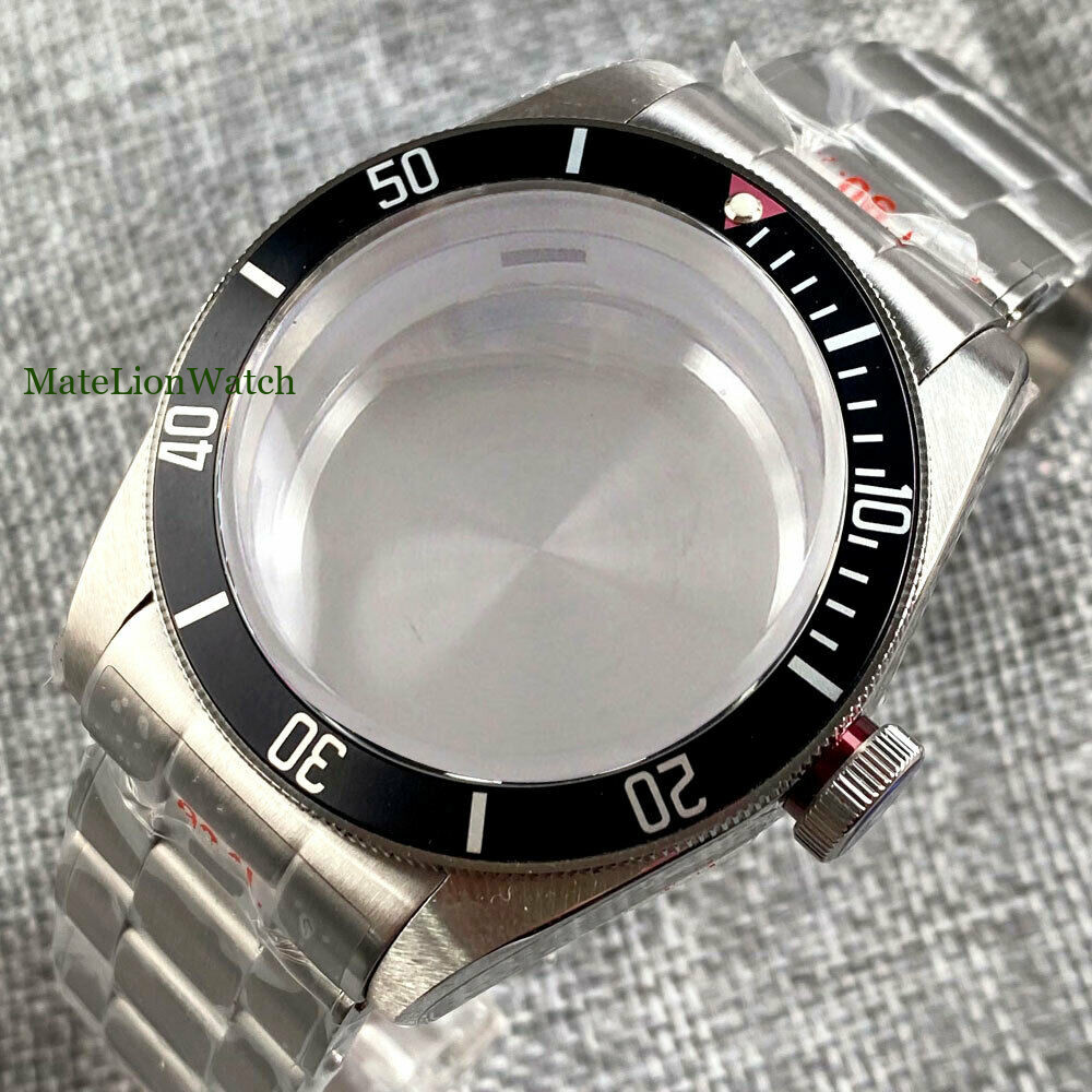 41mm 316L Mens Watch Case Fits NH35A NH36A ETA 2824 ST2130 PT5000 Sapphire Glass