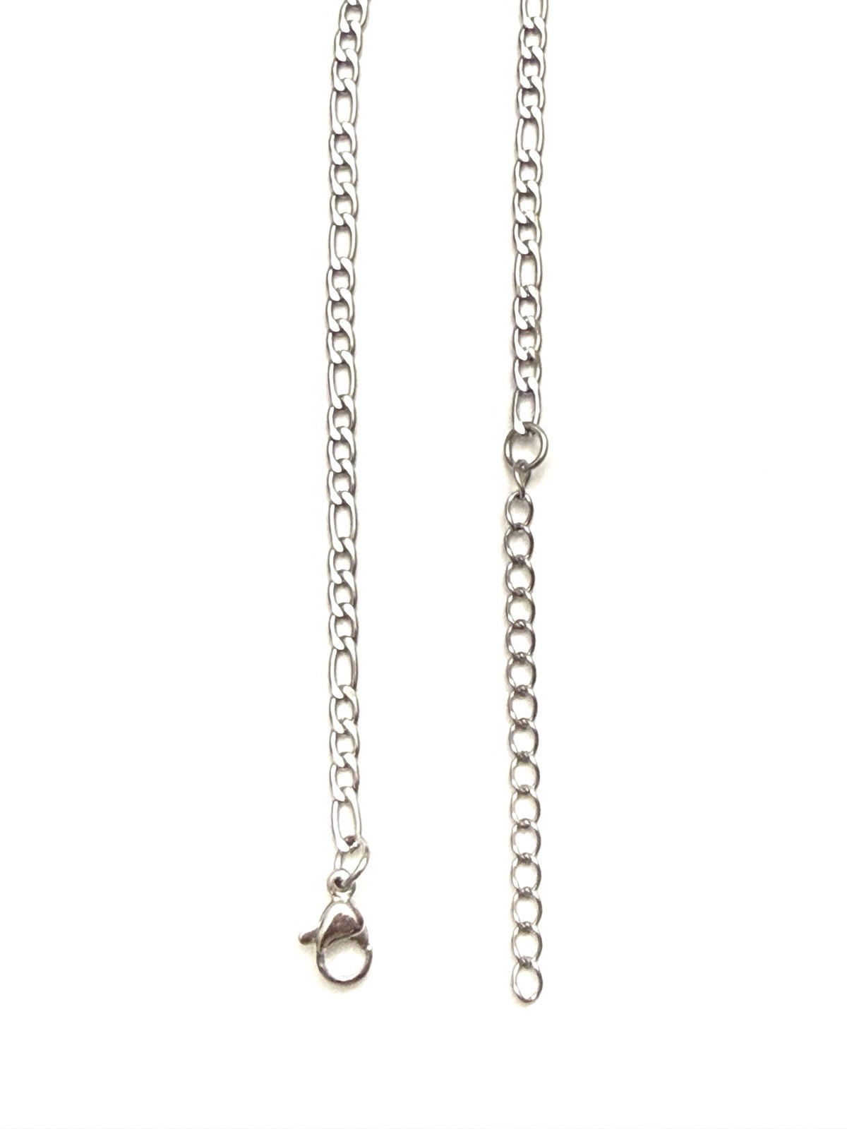 New Mustard Seed Cross Pendant 17” +2” Stainless Steel Figaro Chain Necklace!