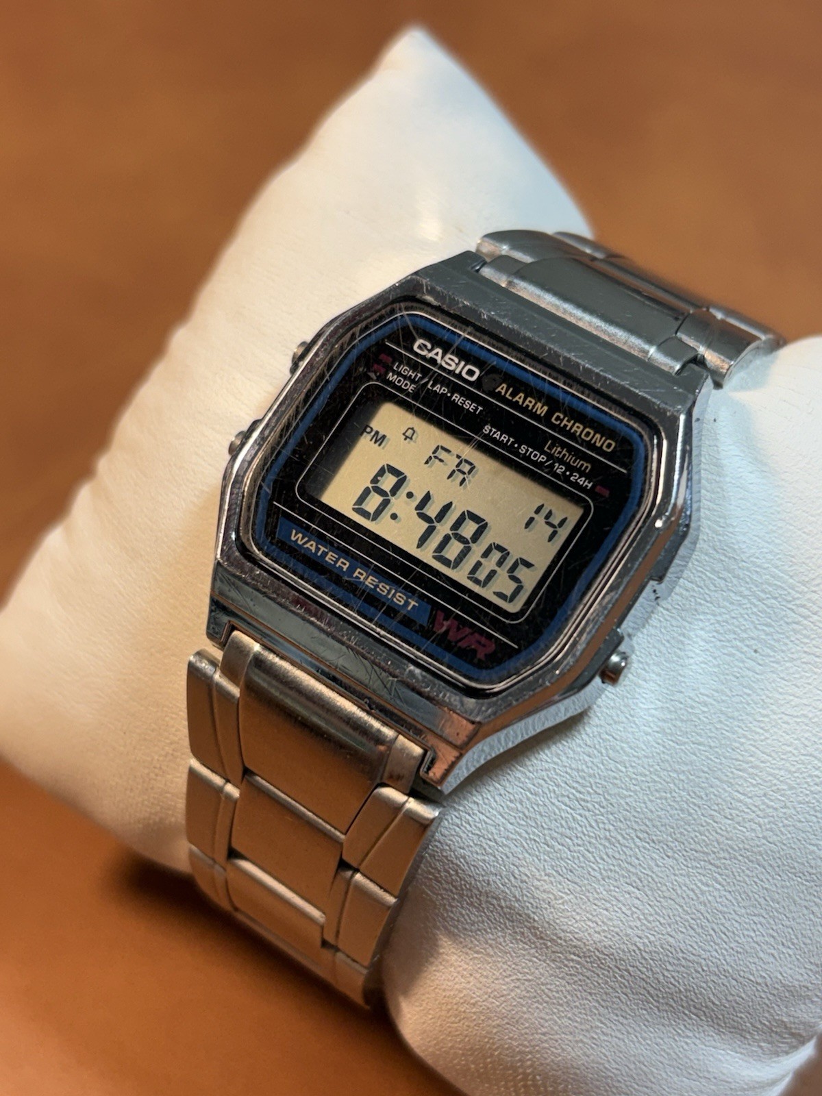 CASIO A158W 593 Digital Watch,Chrono,Alarm,Runs,Untested,Parts/Repair