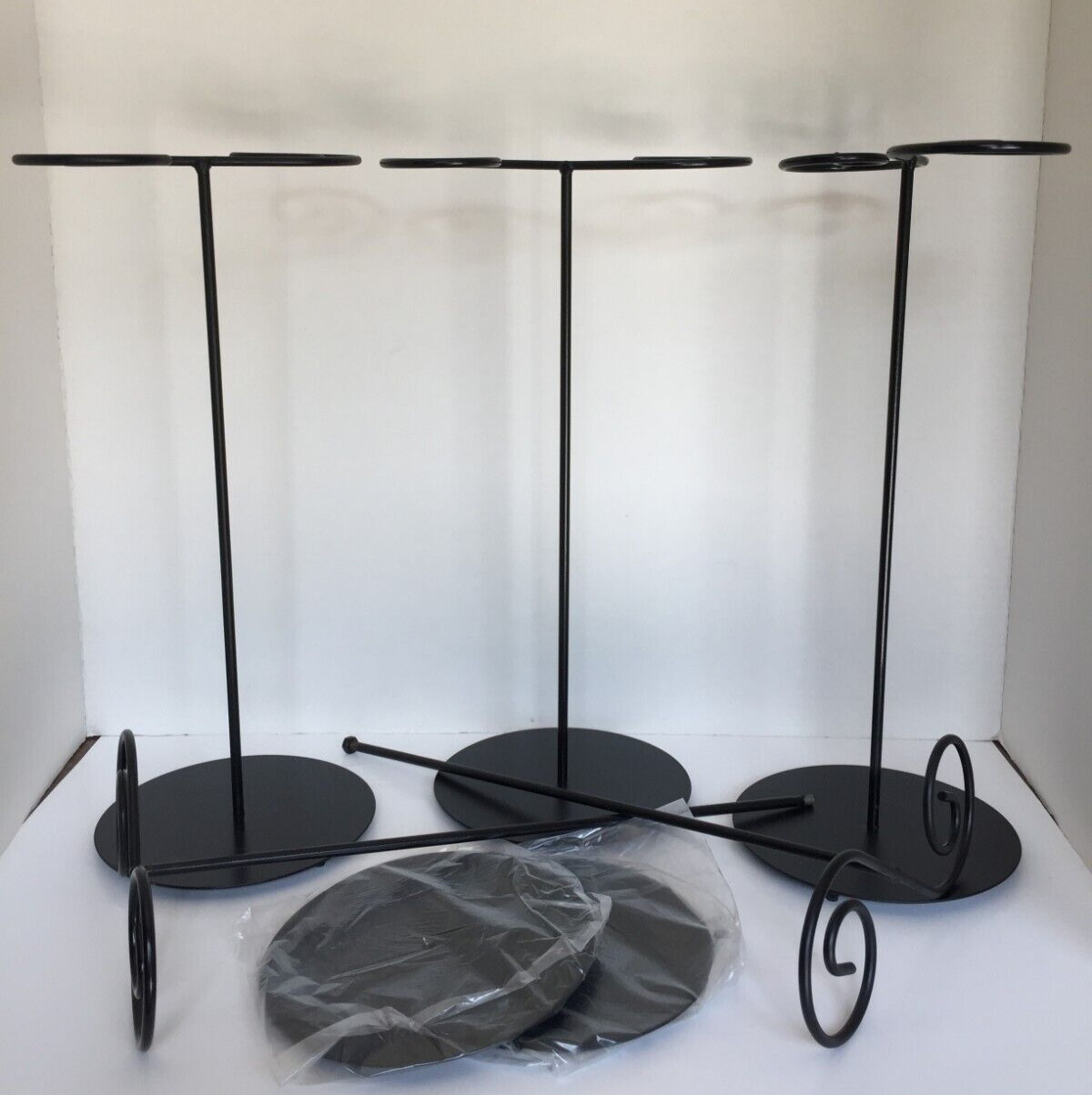 5 Tall Black Metal Wire Countertop Jewelry Display Stand Hanging Necklace 14.5″