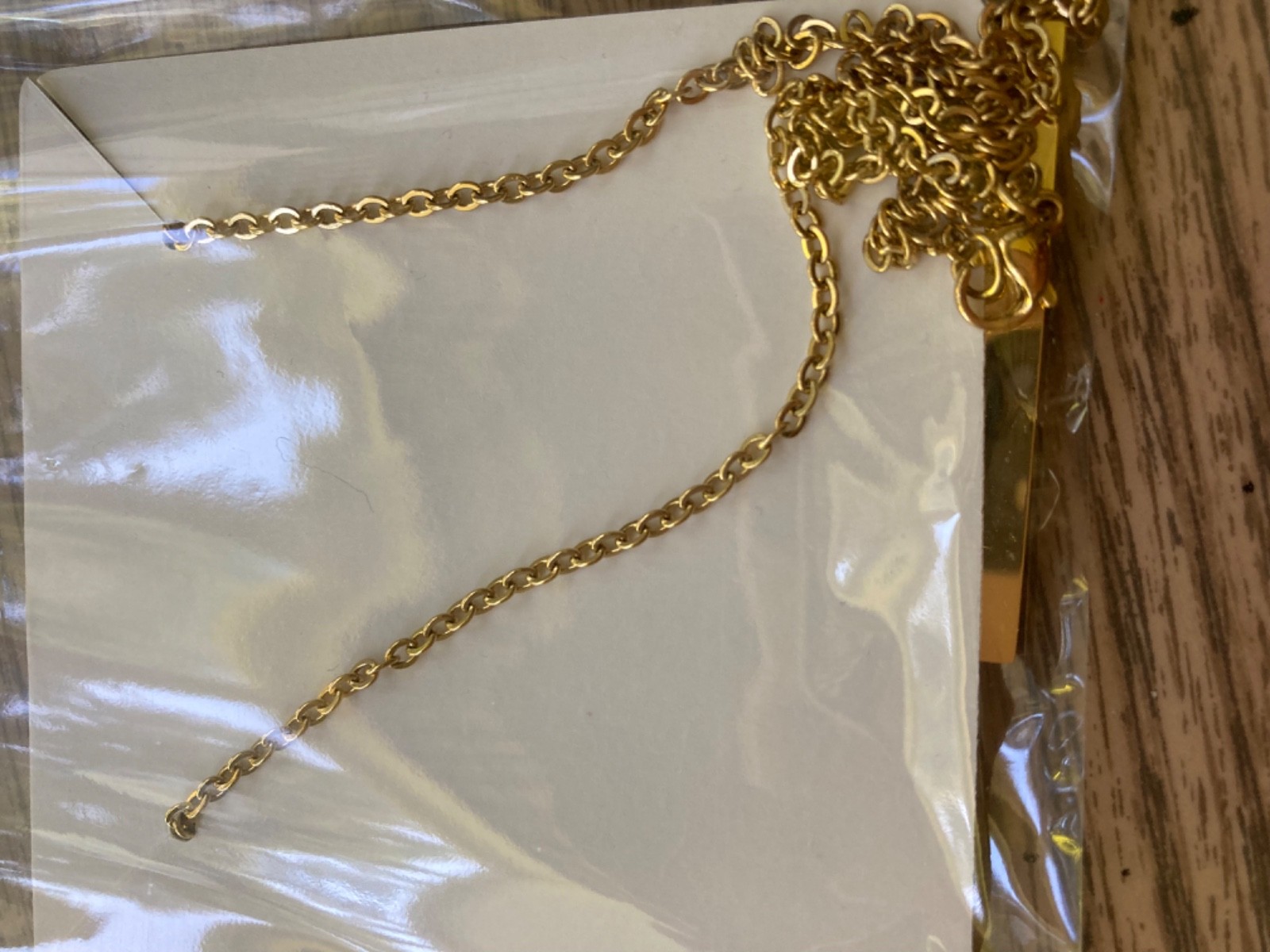 It was all a dream necklace stainless steel bar gold