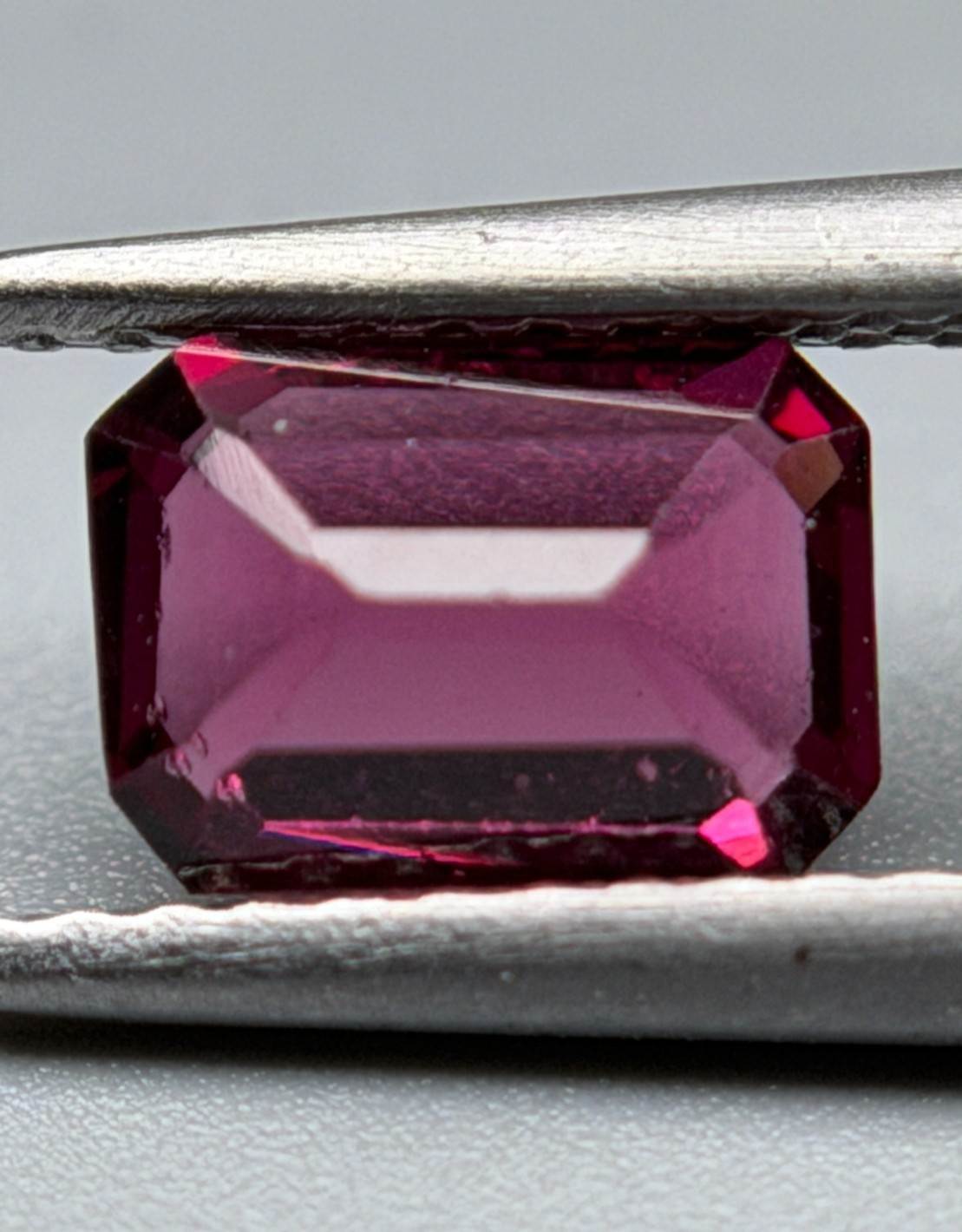 GIA Certified Natural 1.13 Ct Octagonal Red Pyrope-Almandine Garnet Gem Stone