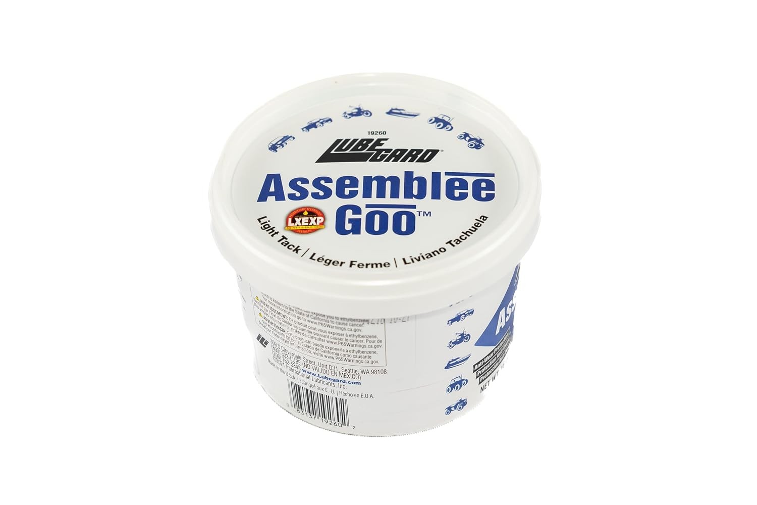 Lubegard 19260 Assemblee Goo, Blue, Light Tack Lubricant, 16 oz.
