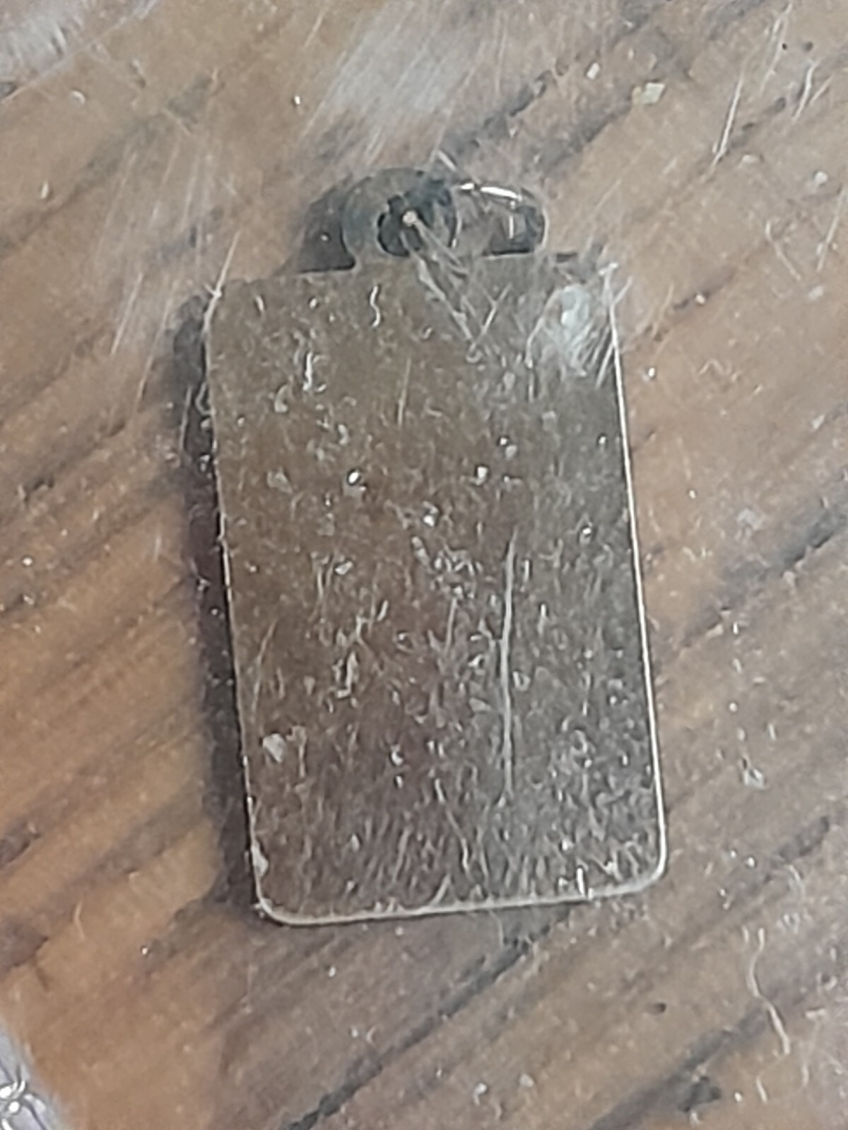 925 Sterling Silver Retro Charm Pendant 2 GRAM Gold Plated Bar Rectangle Tag