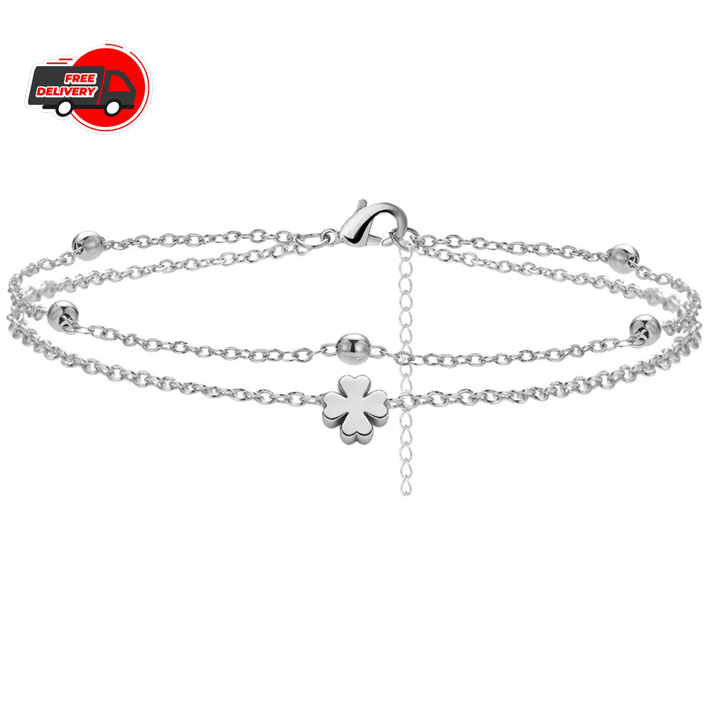 Simple Ankle Bracelet Women 925 Sterling Silver Anklet Foot Jewelry Chain Rope