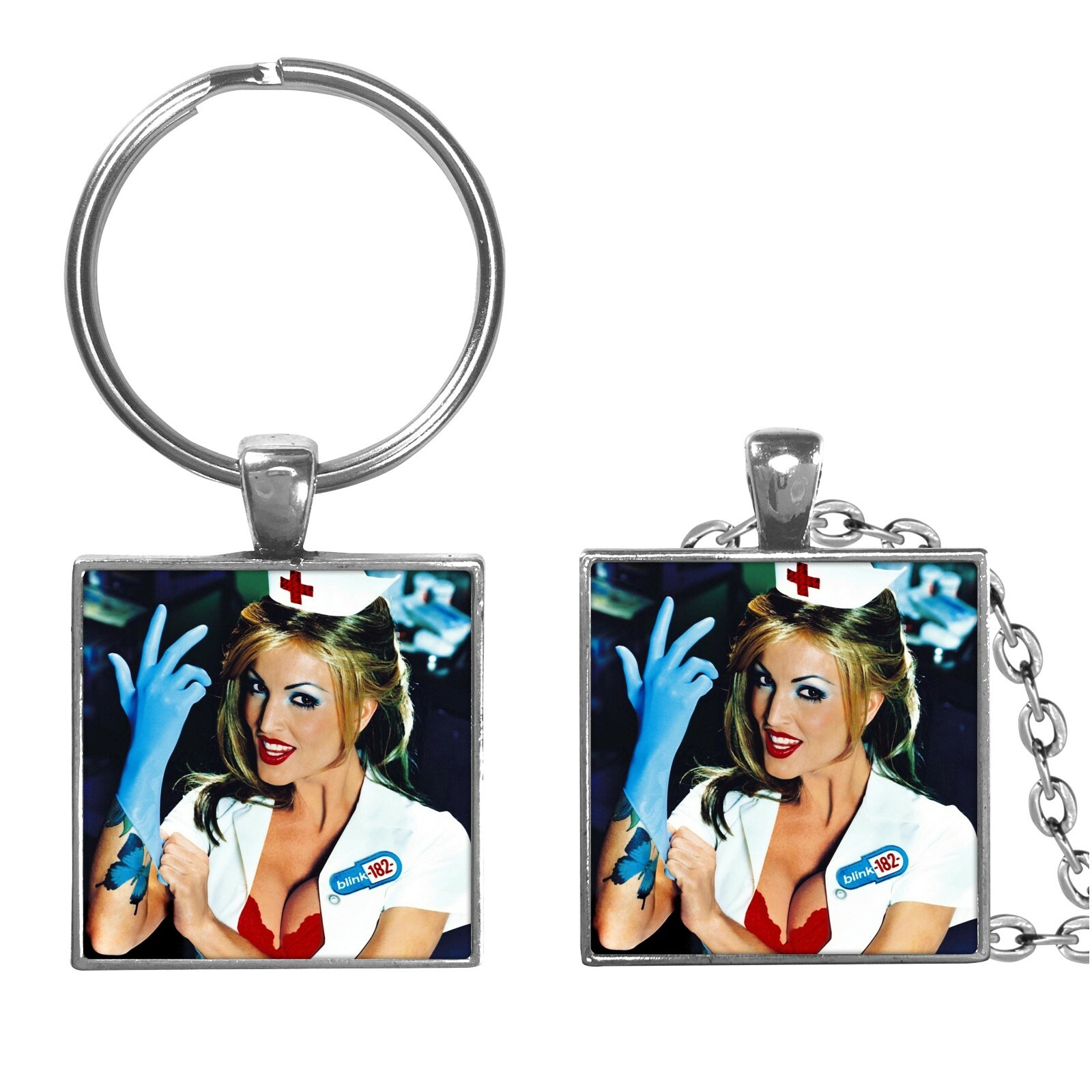 Blink 182 Enema Of The State Album Cover Image Keychain or Necklace Jewelry
