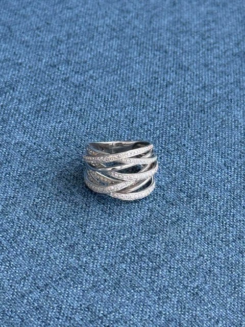 EFFY Birds Nest Ring, 14K White Gold Plated + Diamonds