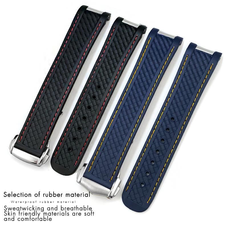 18,19,20mm Silicon Rubber Light Strap Watch Band Omega Seamster Aqua Terra At150