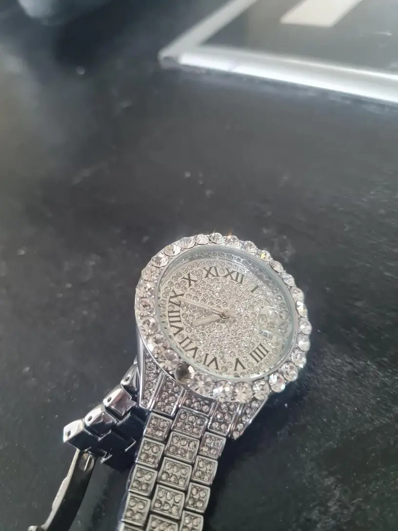 Hip Hop Luxury Ice out Women’s Watch Iced King Bling Silver Cz Diamond Best Gift
