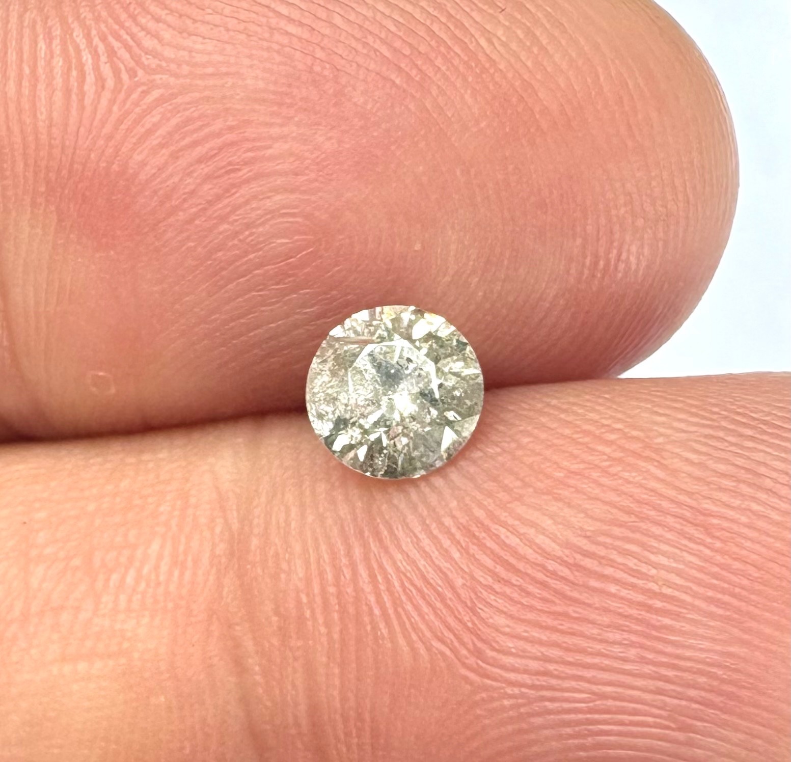 0.68 Carat Fancy Brownish Gray Round Brilliant Natural MINED Loose Diamond 5.59m