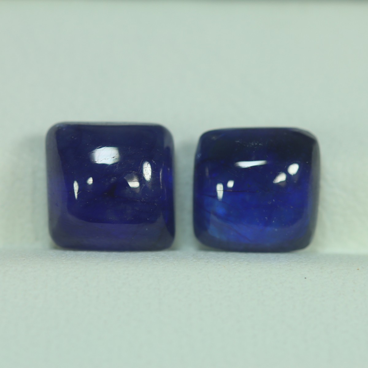 5.15 Cts_Matching Cushion Pair_100 % Natural Blue Sapphire_Madagascar
