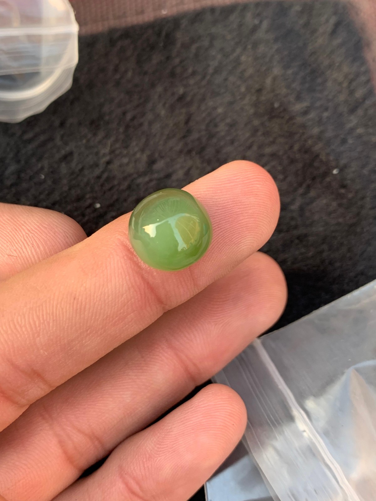 9.05 ct Dim12.1*12*7.2mm top quality natural nephrite loose gemstone from Pakist
