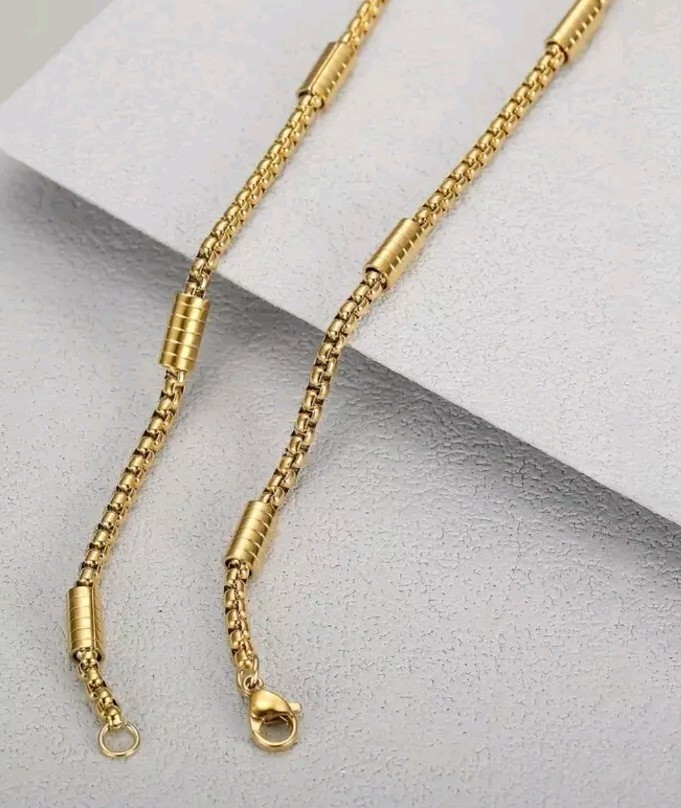 Cadena De Acero Inoxidable Premium Para Hombres Elegante Resistente Al Óxido