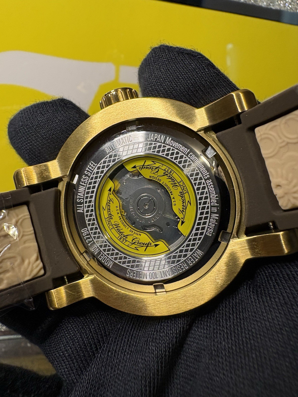 🐉Invicta S1 Rally Yakuza Automatic Men’s Watch – 48mm, Brown, Beige (12790)