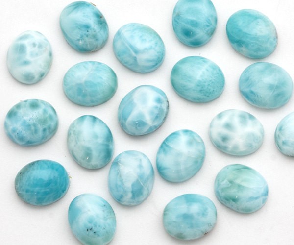 Larimar Oval Cabochon 3x5mm to 12x16mm Natural Wholesale Gemstone