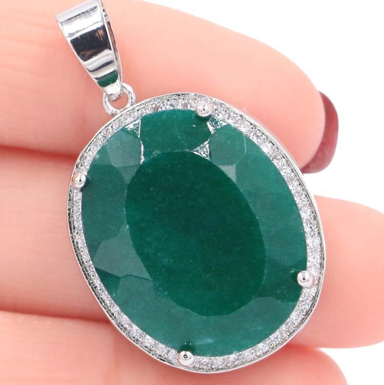 Buy 2 Get 1 Free Big Alexandrite Topaz Tanzanite Peridot TourmalinSilver Pendant