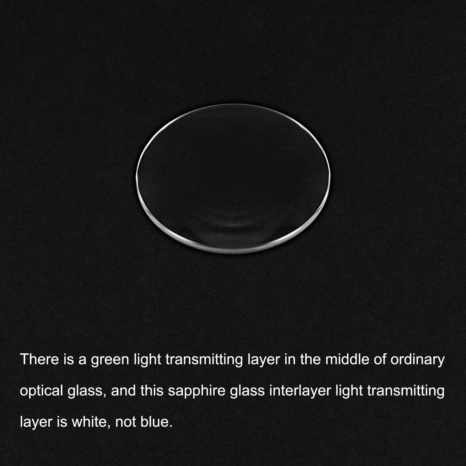 Watch Glass Sapphire Crystal Lens Single Dome 29mm Dia 1.3mm Thickness Clear,