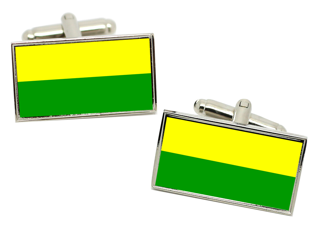 The Hague Den Haag (Netherlands) Flag Cufflinks in Chrome Gift box