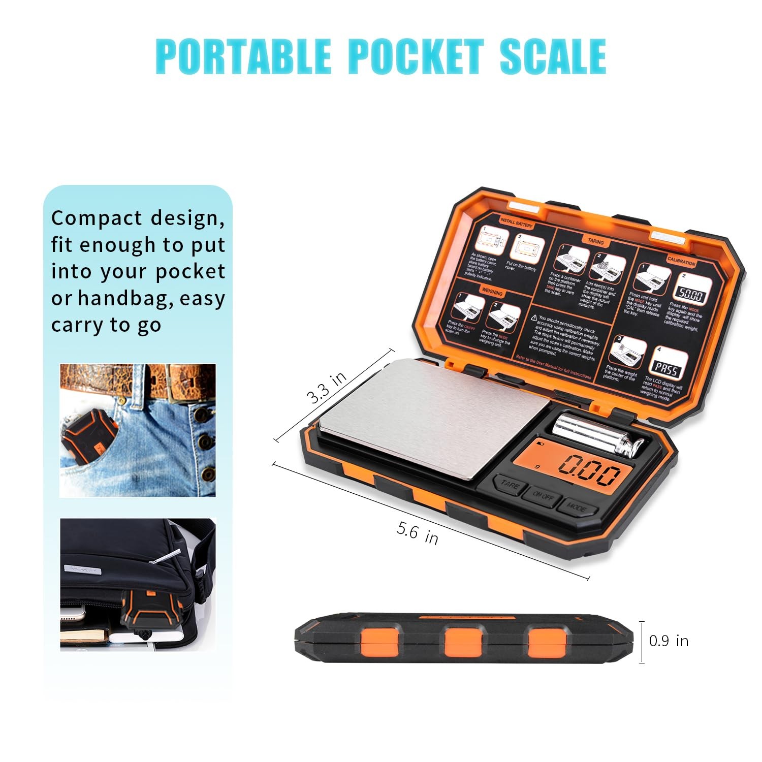 Fuzion 200g/0.01g Digital Mini Scale LCD, Tare. Food, Jewelry, Meds, Coffee.