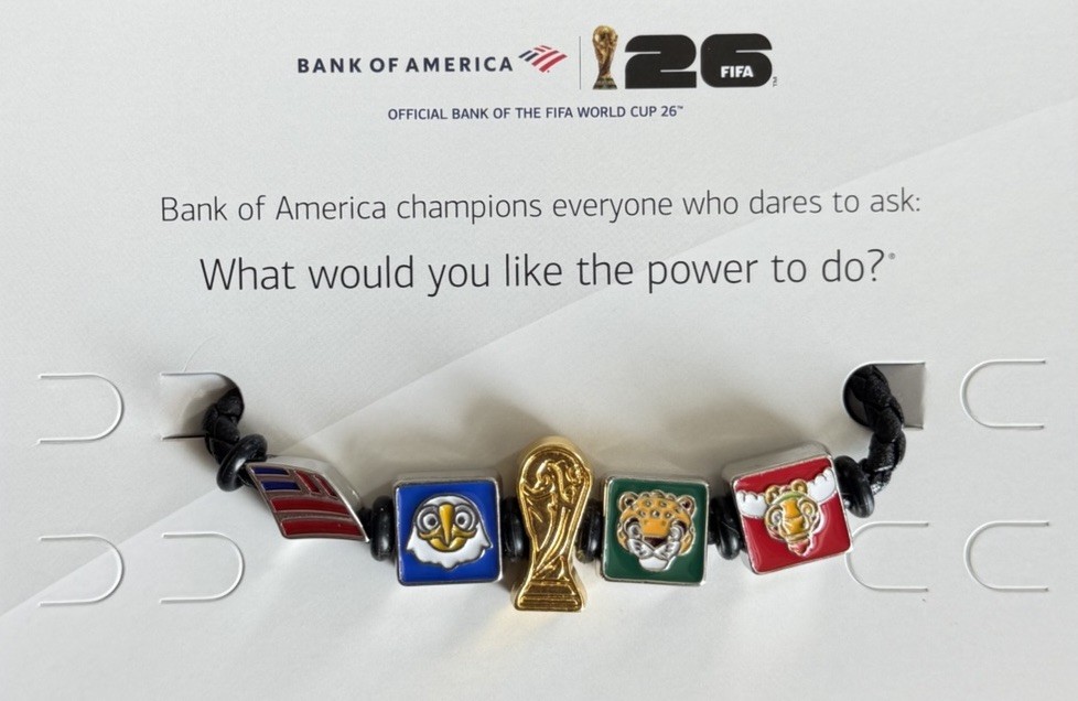 FIFA World Cup 26 Bank Of America Braided Charm Bracelet