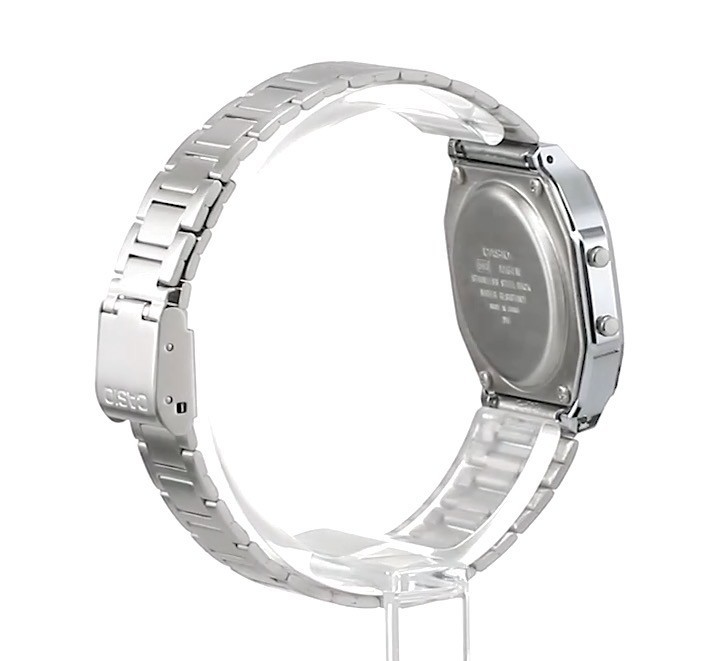 CASIO A164WA-1QJH Classic Digital Watch Silver Stainless Steel Alarm Japan
