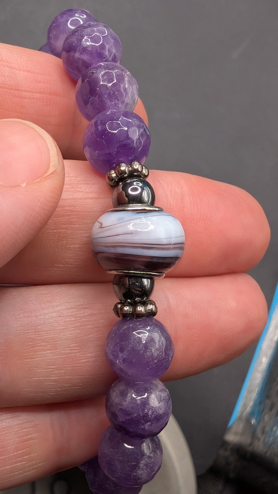 Bronzite, Jasper 8mm Natural Stone Beaded Stretch Bracelet (17cm) S/M Wrist