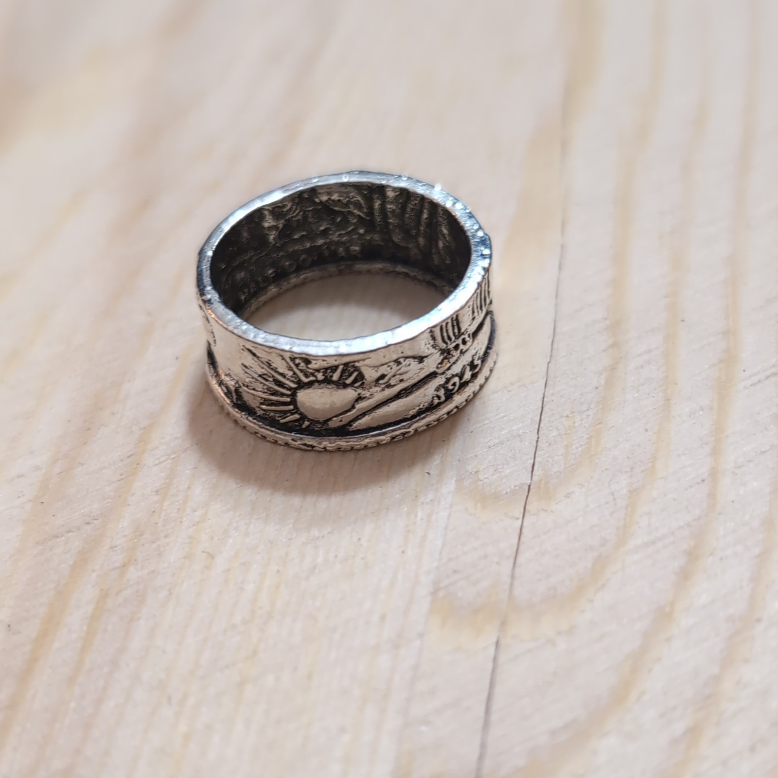 1945 Walking Liberty Half Dollar Coin Ring Size 11 925 Sterling Silver