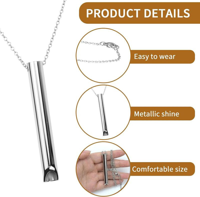 2PCS Breathing Necklace for Anxiety Relief, Mental Fatigue Relief, Quit Smoking