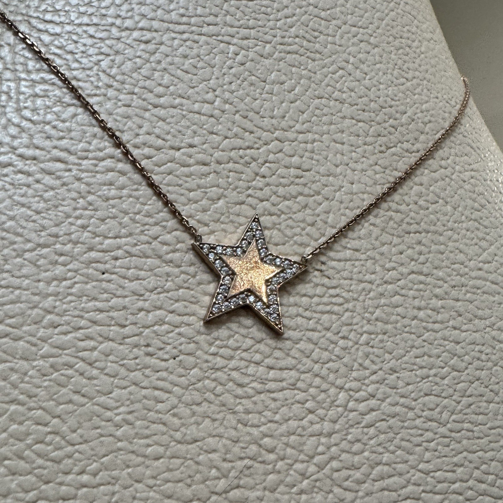 Midas Gold Over 925 Sterling Silver Star Necklace