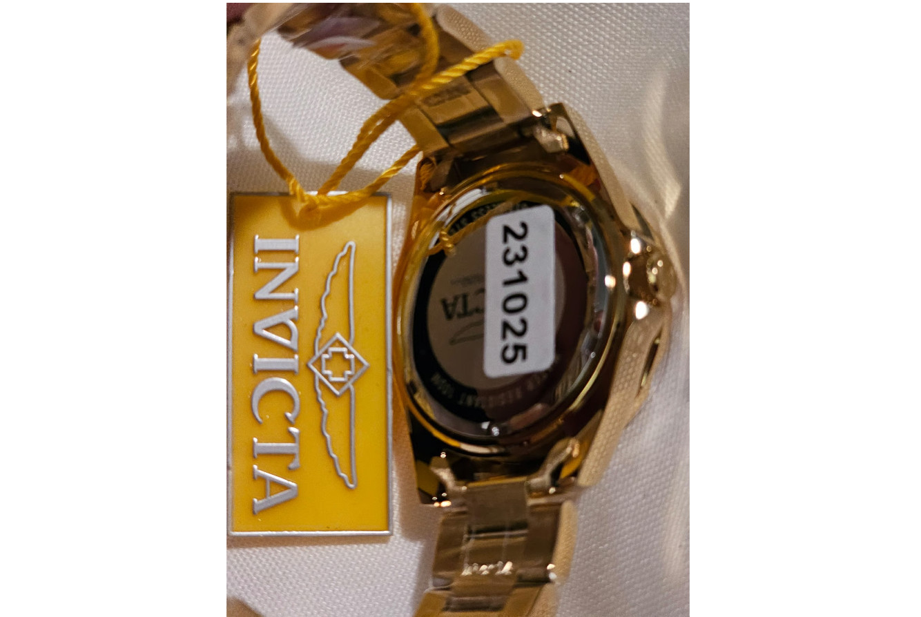 Invicta Pro Diver Lady Watch 15252: 38mm Gold Tone & Crystal Accents New IN Box