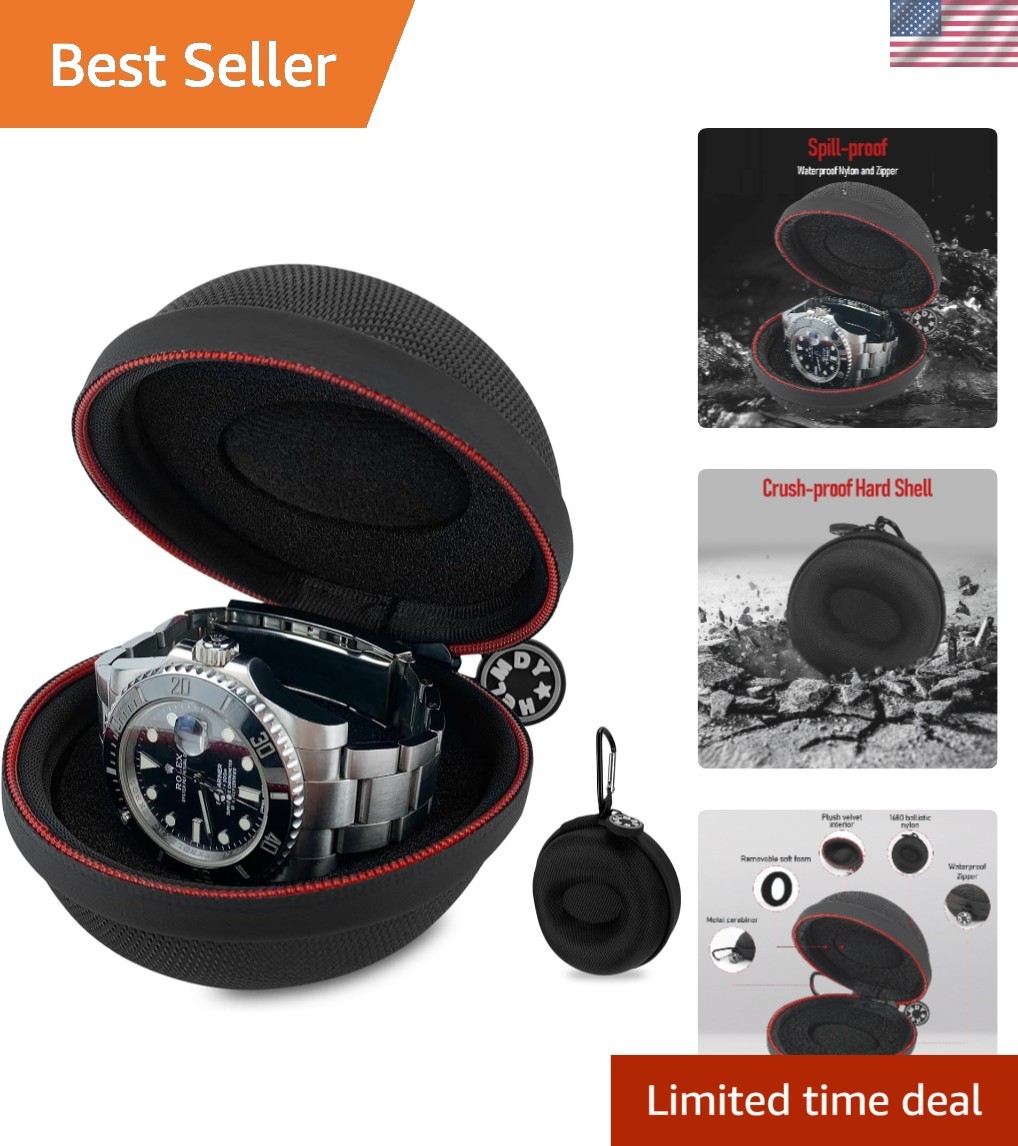 Luxury Watch Travel Case with Velvet Interior – Perfect Gift for Watch Owners