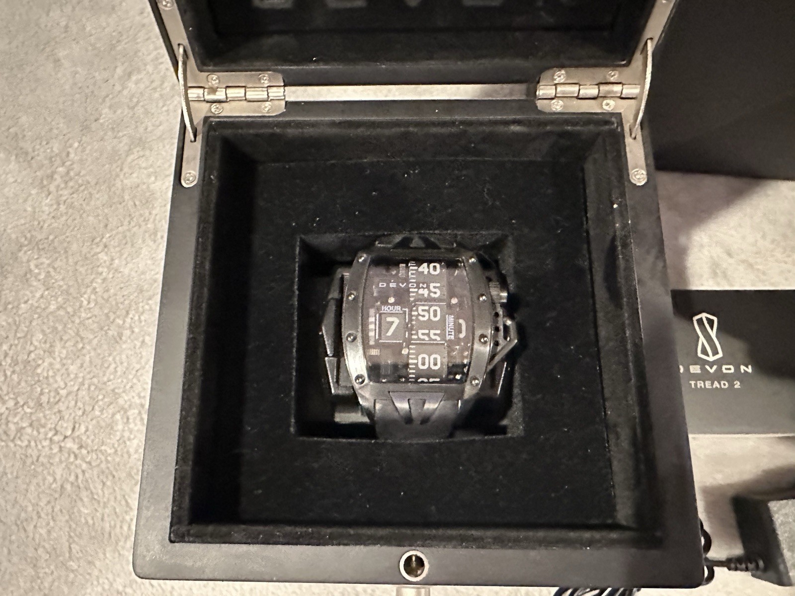 Devon Tread 2 Nightmare Chronograph PVD DLC Limited Complete Set with Box