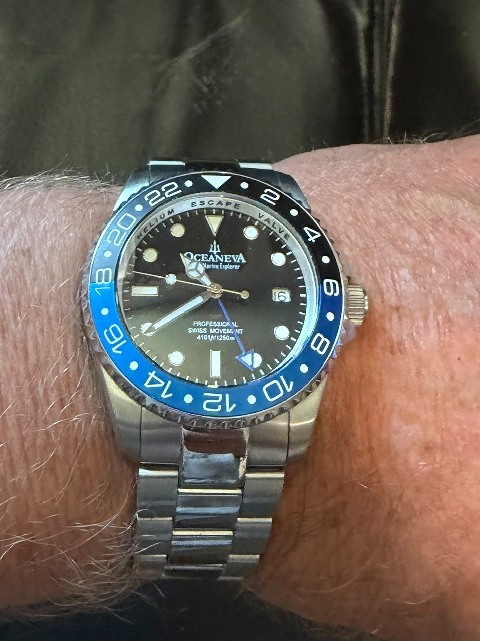 Oceaneva Deep Marine Explorer GMT Quartz 1250m 42mm S/N: 00133