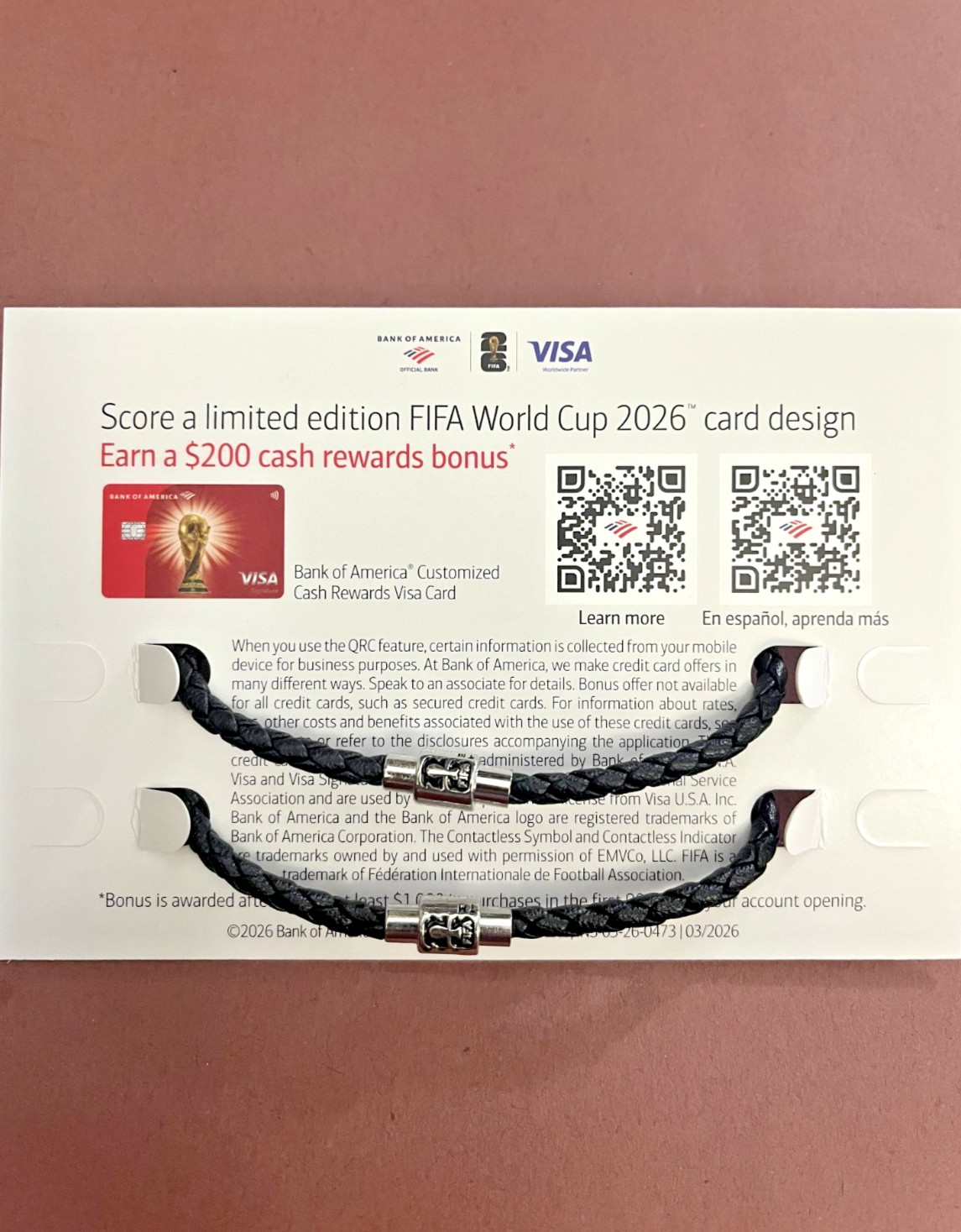 2 Bank Of America World Cup Bracelets NYC Unique Charms, New York City Exclusive