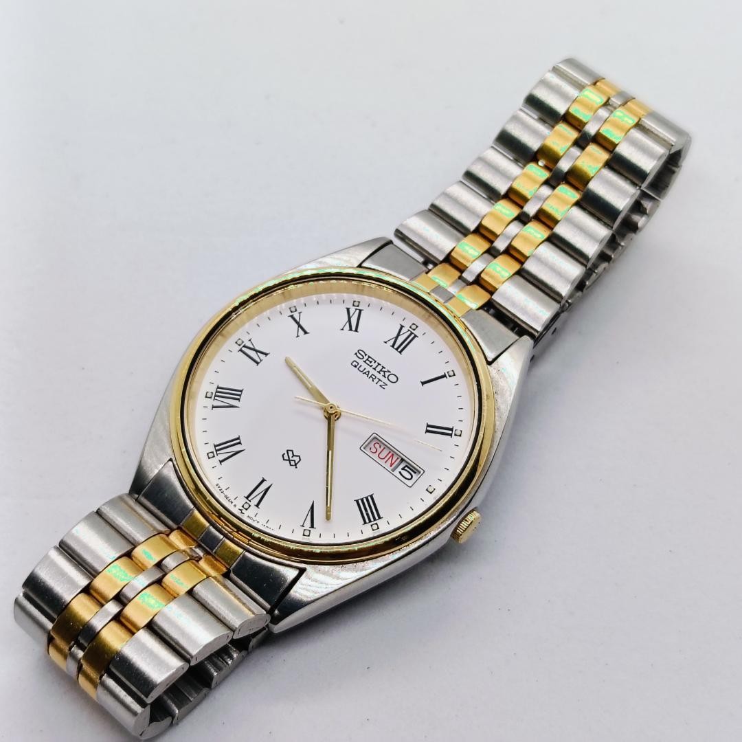 Working condition SEIKO 5Y23-8A11 Day-Date Two-Tone Watch 【From Japan】