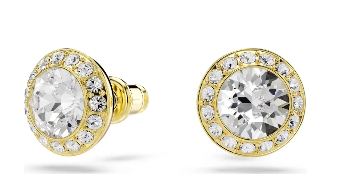 Swarovski Una Angelic set Set (3), Round cut, White, Gold-tone plated