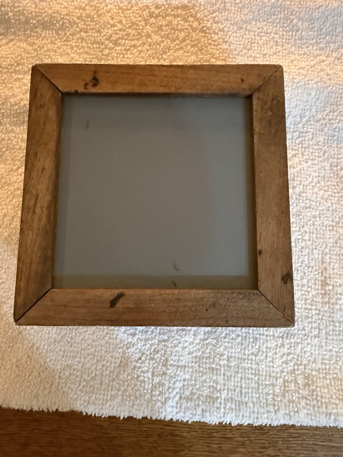 Vintage Walnut Trick Jewelry Box w/ Secret Slide Compartment & Hidden Mirror Old